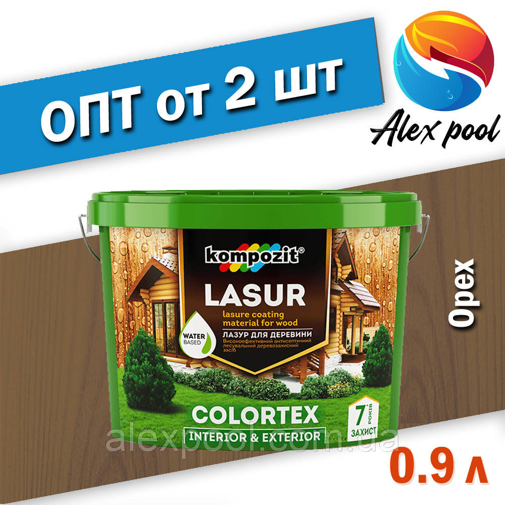 Kompozit COLORTEX Горіх 0,9 л Лазур для деревини, фото 1