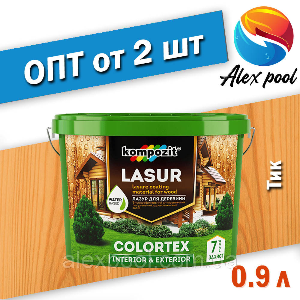 Kompozit COLORTEX Твк 0,9 л Лазур для деревини, фото 1