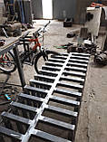 Велопарковка-скамейка дизайнерська Bike-bench довжина 2120 мм з ч/мели покритого порошковою фарбою, фото 8