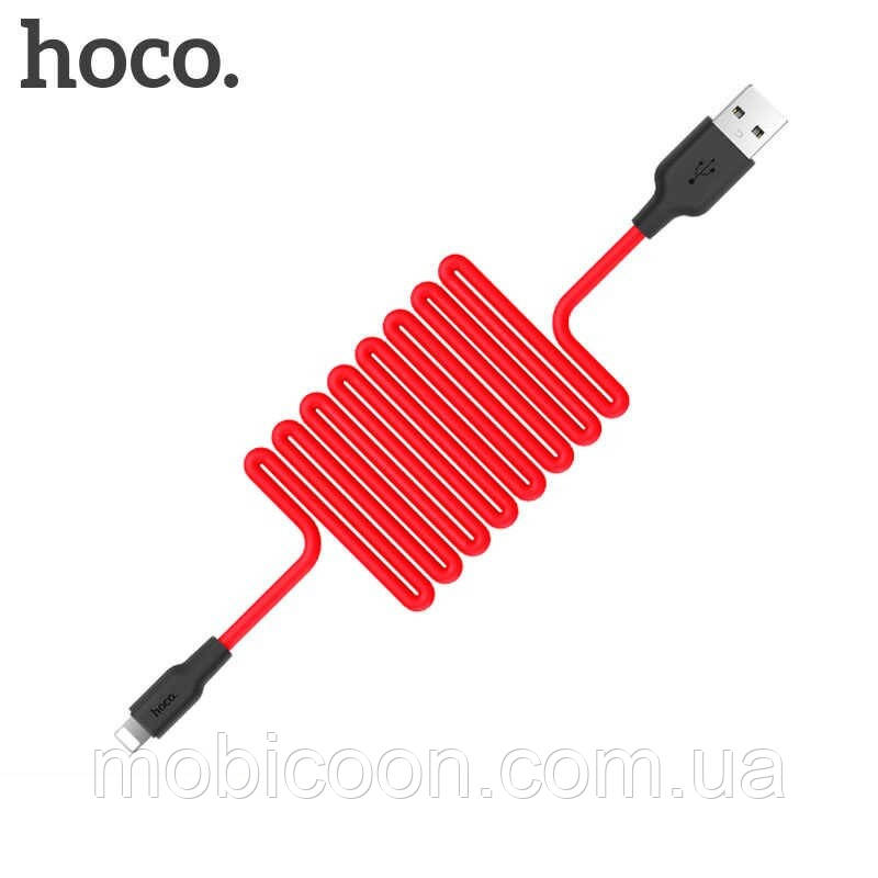 Зарядка USB кабель Hoco X21 USB для Huawei P30 Lite USB Type-C Red, фото 1
