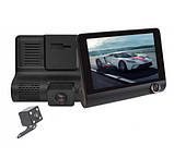 Відеореєстратор з 3 камерами Car DVR WDR Full HD 1080P, фото 5