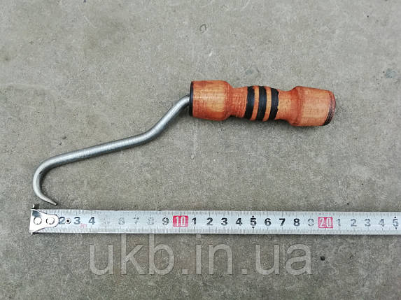 Гачок для в'язки арматури 200 мм (дерев'яна ручка), фото 2