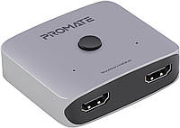 Світч двонаправлений Promate Switch-HDMI 4K 60Hz Silver (switch-hdmi.silver)