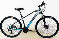 Велосипед горный Gemini Azimut FRD колеса 29", стальная рама 17" Серо-голубой