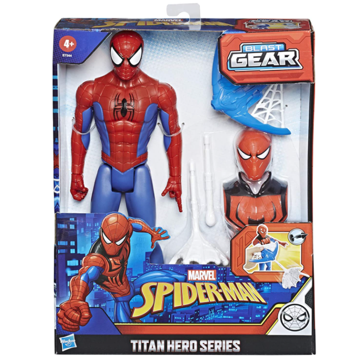 Фигурка Человек-паук 30 См с Бластером Стреляет Паутиной Spider-Man ...