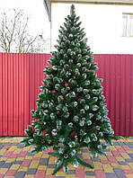 Засніжена штучна ялинка з шишками "Елітна" Висота 2.00 м.