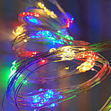 Світлодіодна гірлянда Кінський хвіст 2м різнобарвна 340LED (17 ниток по 20LED) з контролером, фото 5