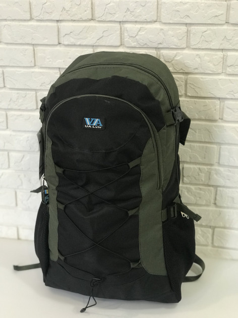 Рюкзак туристический VA T-09-8 55л Black/Green (N009236)