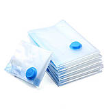 Вакуумні пакети-мішки із насосом для зберігання одягу 10 шт., фото 3