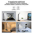 Настільна лампа Promate AuraLight-1 500 lm, 10 W бездротова зарядка, 2.5 W USB Black (auralight-1.black), фото 3