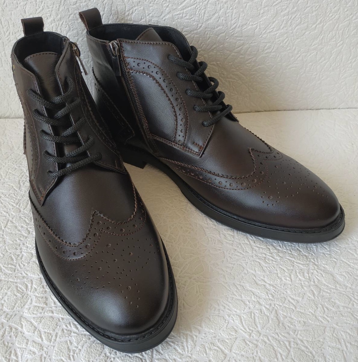 TODS ! мужские броги оксфорд на шнуровке натуральная кожа коричневые ботинки демисезон - фото 7 - id-p751300817