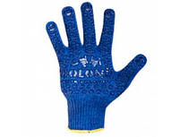 Перчатки 646 синие (долоня-нанесение ПВХ синее) 2 нитки ХБ60%/ПЕ40%