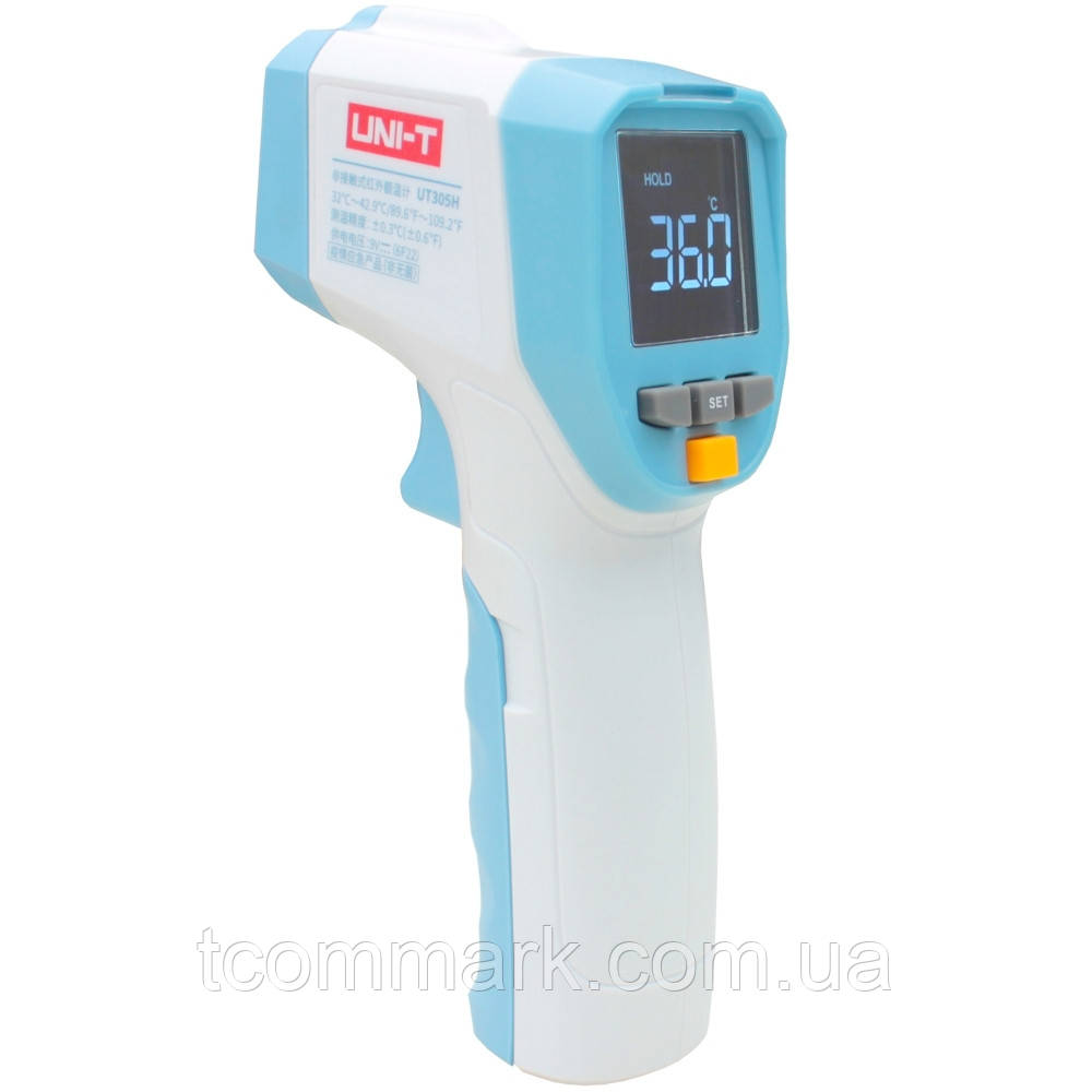 Інфрачервоний пірометр UNI-T UT305H, вимірювання температури тіла від 32°C до 42.9°C