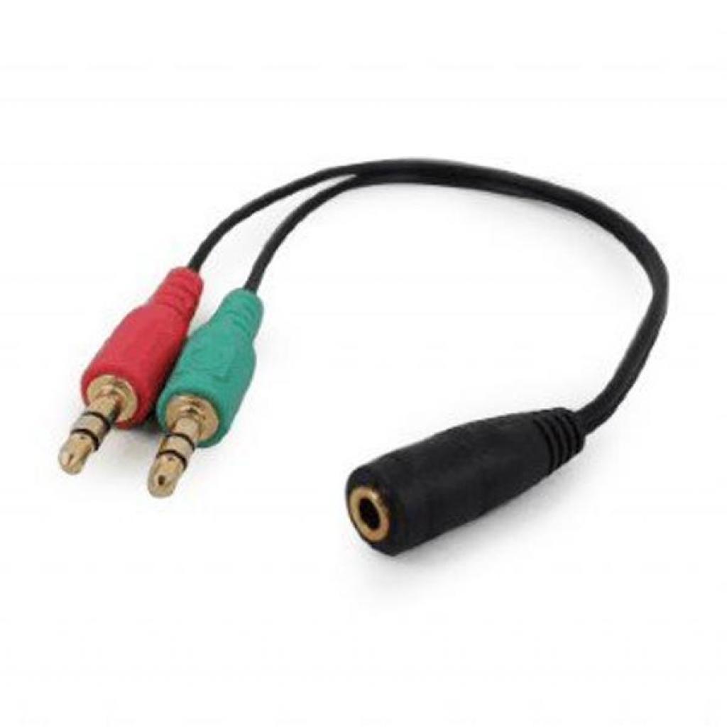 Кабель аудіо перехідник 0.2 m Cablexpert CCA-418 (CCA-418) чорний (пакет)