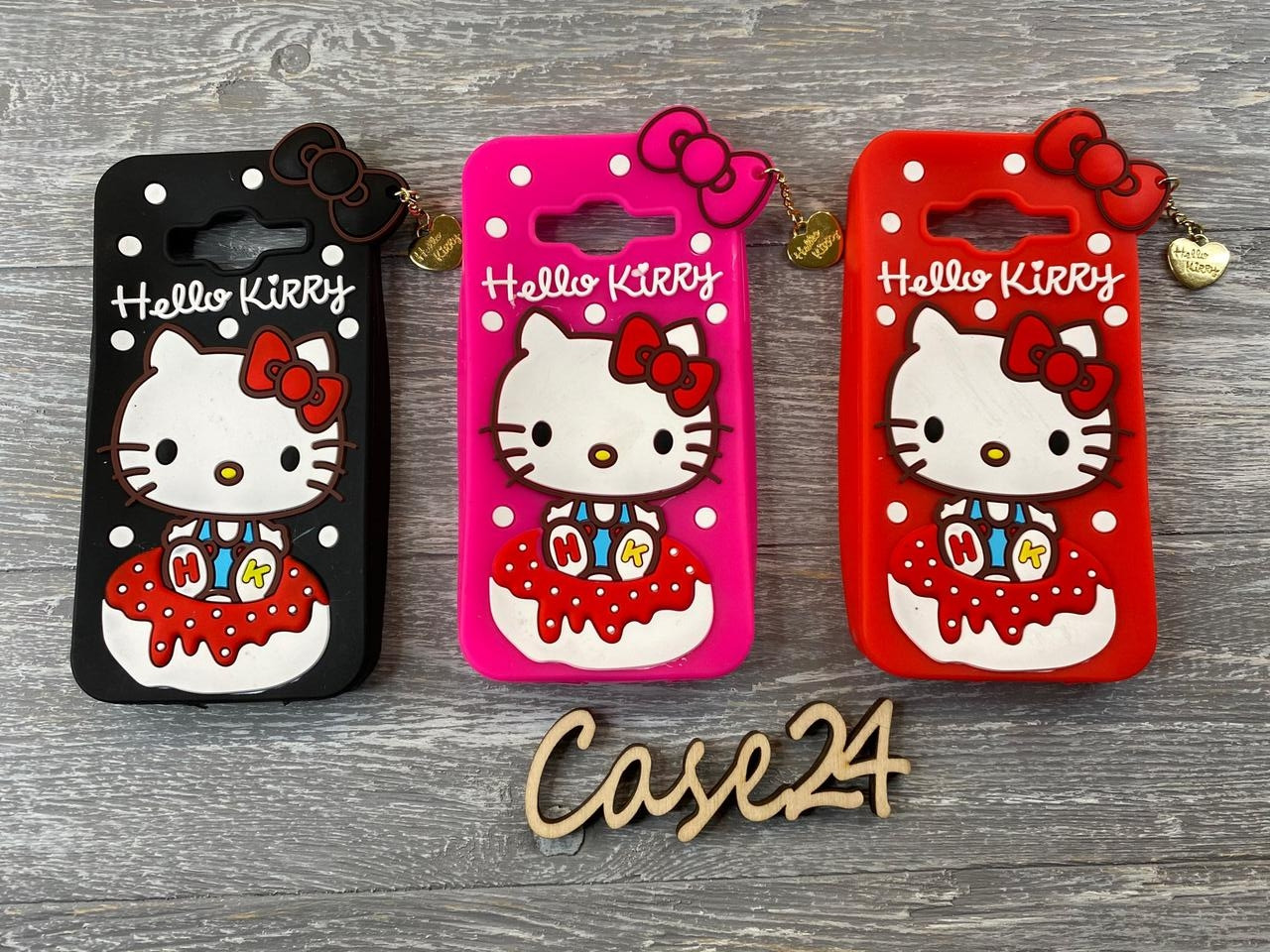 Гумовий 3D чохол для Samsung Galaxy J3 Hello Kitty (3 кольори)