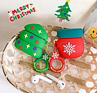 Чохол футляр для навушників AirPods новорічна ялинка силіконовий, фото 6