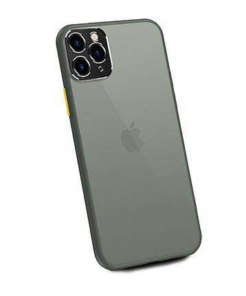 Чохол накладка xCase для iPhone 11 Pro Max Matt Case Camera Lens Gray yellow, фото 1