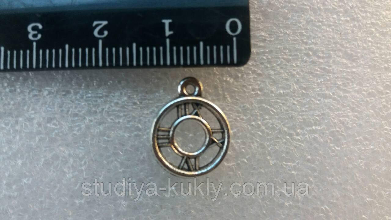 Годинники круглі, колір - срібло. Діаметр 12 мм №16