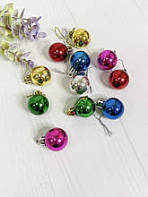 Новорічна Кулька 3 см кольорова МІХ