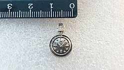 Годинники круглі, колір - срібло. Діаметр 12 мм