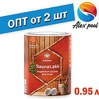 Eskaro Saunalakk Лак для лазні 0,95 л - Лак для лазні. Напівматовий акриловий лак водорозчінний
