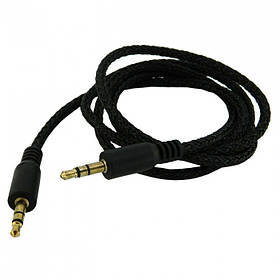 AUX Cable WALKER H205 тканина thick black тех. пак.