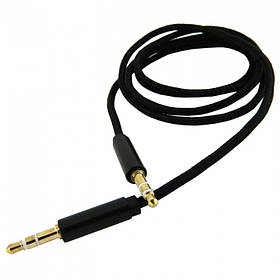 AUX Cable WALKER H174 тканина slim black тех. пак.
