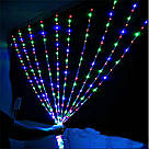 Гірлянда штора-водоспад 3*2 теплий білий,Світлодіодна гірлянда 280 LED,прозорий шнур з перехідником, фото 7