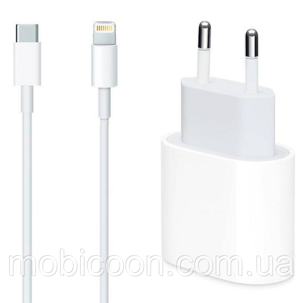 Комплект для швидкого заряджання Power adapter 18W + Lightning USB-C кабель HC
