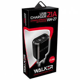 СЗУ WALKER WH-27 2в1 2USB micro black 2А