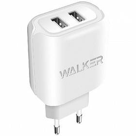 СЗУ WALKER WH-27 2в1 2USB micro white 2А