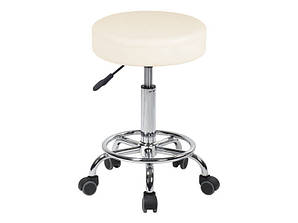 Стілець для майстра без спинки сидінням у формі таблетки мод106 Бежевий