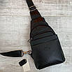 Чоловіча шкіряна сумка-слінг Lacoste, фото 2