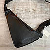 Нагрудна шкіряна сумка-слінг Armani, фото 5
