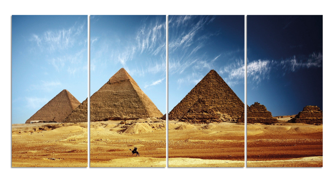 Картина на стекле "Пирамиды в пустыне" модульная - фото 1 - id-p183102215
