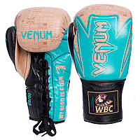 Перчатки для бокса кожаные на шнуровке VENUM Hammer Pro VL-2021, 14 унций