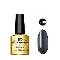 Гель лак 208 Серый Плотный HD Hollywood 8 ml