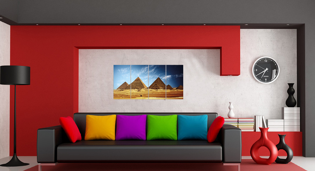 Картина на стекле "Пирамиды в пустыне" модульная - фото 2 - id-p183102215