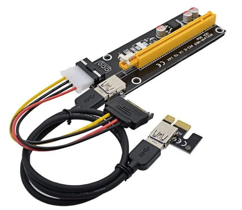 Райзер-молекс 002 60 см USB PCI-E 1-16x molex