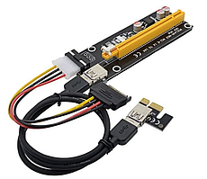 Райзер-молекс 002 60 см USB PCI-E 1-16x molex