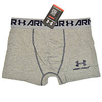 Чоловічі труси (боксери) Under Armour, матеріал бавовна, різні розміри. Колір світло-сірий