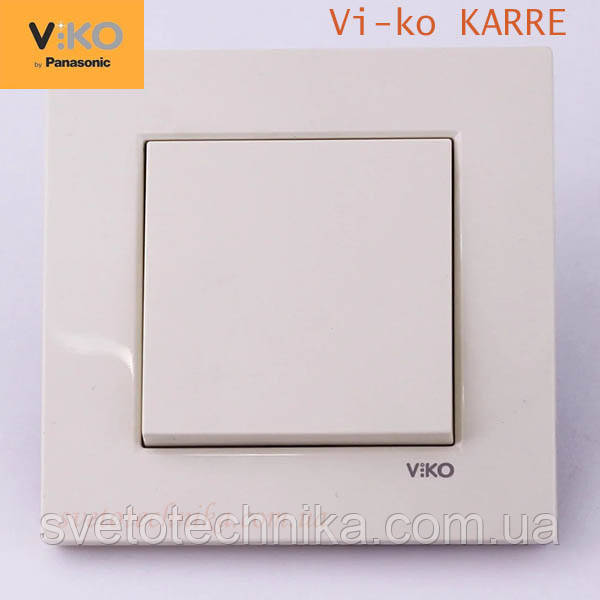 Выключатель одноклавишный VI-KO Karre скрытой установки (кремовый) - фото 1 - id-p204213569