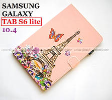 Жіночий чохол Ейфелева вежа в рожевому для Samsung Galaxy Tab S6 Lite 10.4 Pink ( рожевий)