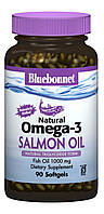 Натуральна Омега-3 з Жиру Лосося, Bluebonnet Nutrition, 90 желатинових капсул