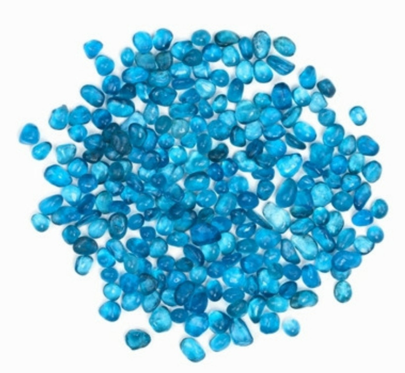 Камінь натуральний. Гірський кришталь, забарвлений, колір "Бірюзовий", крихта, фракція 3-5 мм. Уп. 20 г