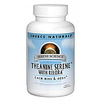 Теанін з Релорою, Serene Science, Source Naturals, 60 таблеток