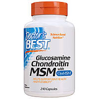 Глюкозамін & Хондроїтин & МСМ, OptiMSM, Doctor's Best, 240 капсул