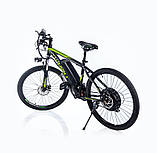 Електровелосипед Saoo-13. 26" колесаю. рама - 17". Колір зелений. 800w 48v 10Ah, фото 3