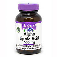 Альфа-Липоевая Кислота 600 мг, Bluebonnet Nutrition, 30 растительных капсул