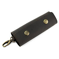 Ключниця шкіряна з карабіном HandyCover HC0055 коричнева